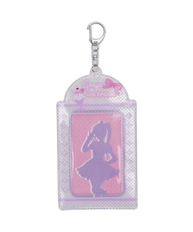 WEGO ラメクリアスイーツカードホルダーキーホルダー パープル