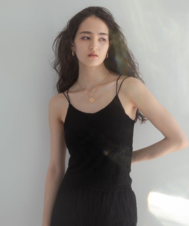 Green Parks ■ＥＳＣＡＲ　レースキャミソール（カップ付） Black