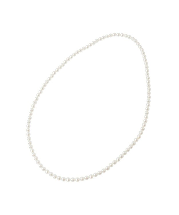 Green Parks ・ＨＡＬＦ　ＴＩＭＥ　パール３連ネックレス（金属フ White