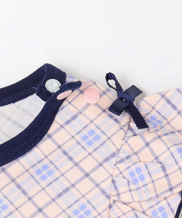 組曲 KIDS 【80-100㎝】 サマーチェックチュニック ピンク