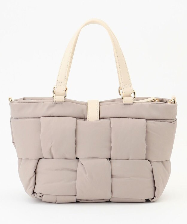 LA BAGAGERIE パデットブロック2WAYミニトート グレージュ