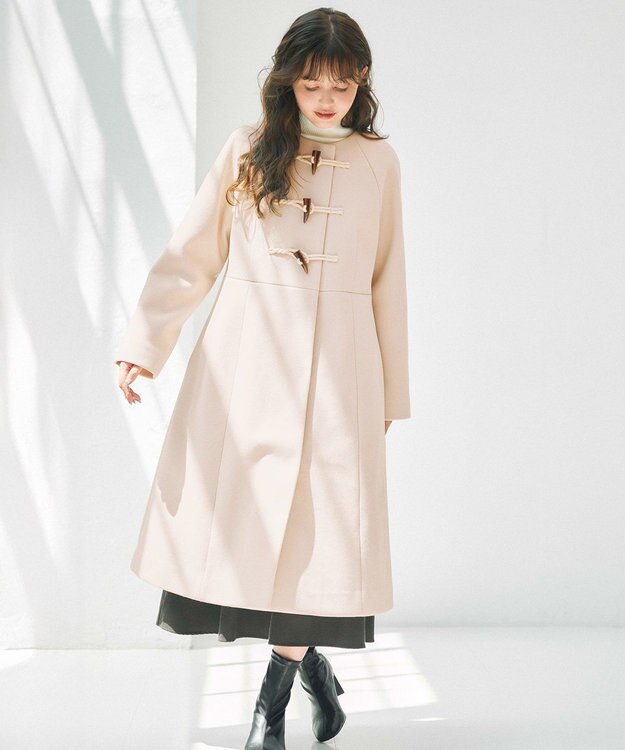 Feroux ダッフルデザインAライン コート アイボリー系