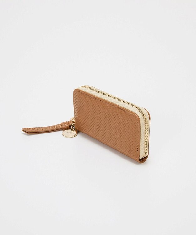 TOPKAPI 【TREASURE TOPKAPI】クロスエンボス レザー キーケース キャメル