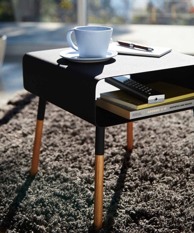 tower ローサイドテーブル プレーン ブラック ブラック