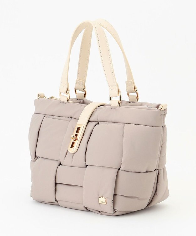 LA BAGAGERIE パデットブロック2WAYミニトート グレージュ