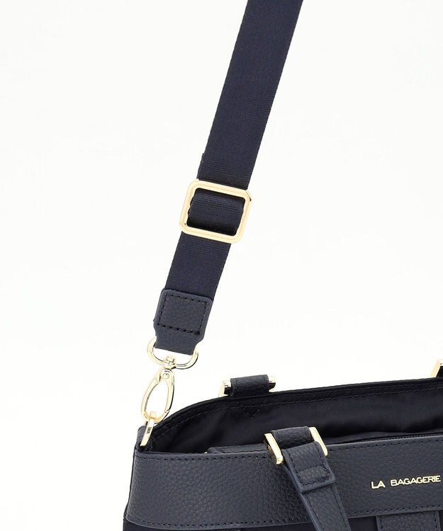 LA BAGAGERIE コンビ2WAYトートバッグ Sサイズ ネイビー
