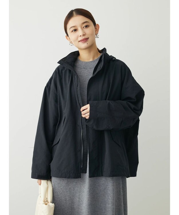 Green Parks もちやわ　ハイゲージニットワンピース Dark Gray Mixture