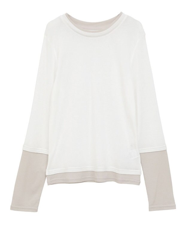 earth music&ecology レイヤードシアープルオーバー Off White