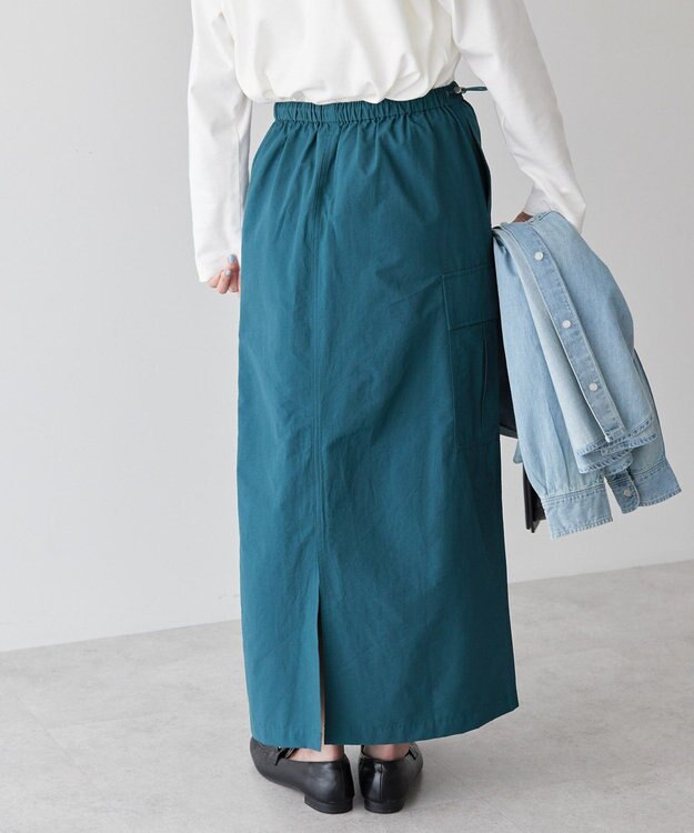 AMERICAN HOLIC ドロストカーゴタイトスカート Blue Green