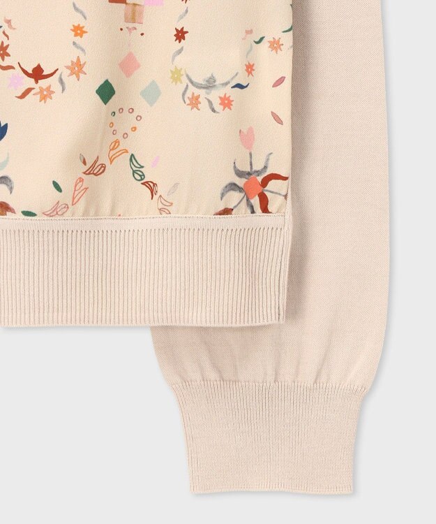 Paul Smith Keepsake プリントコンビ カーディガン ライトベージュ