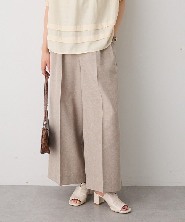CRAFT STANDARD BOUTIQUE リネンライク3タックパンツ Beige