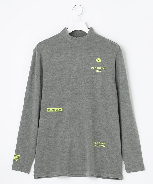 PW CIRCULUS 【MEN】【吸湿発熱】ウォーム モックネック カットソー ライトグレー系