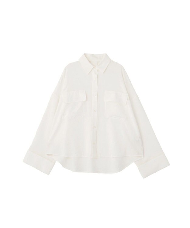 earth music&ecology Ｗポケットシャツ Off White