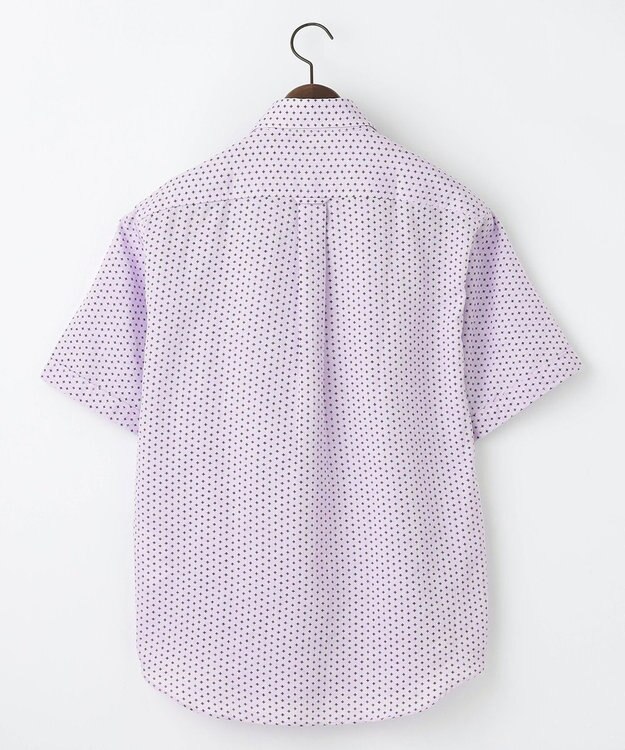 JOSEPH ABBOUD 【ビジネスシーンに最適・サステイナブル】ソアロンンシャンブレープリント 半袖 シャツ ライラック系5