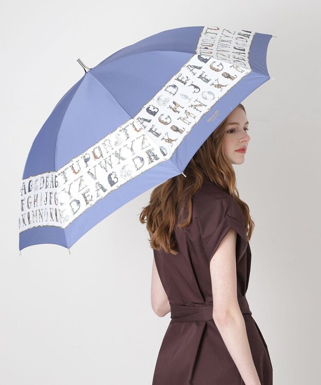 MOONBAT ポール & ジョー (PAUL & JOE ACCESSOIRES) ABC Garden アニマル 長傘 竹手元 ネイビーブルー