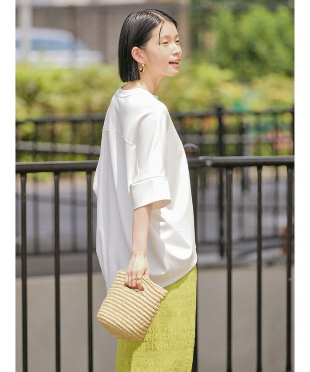 AMERICAN HOLIC 抗菌防臭＋接触冷感　コクーンカットプルオーバー Off White