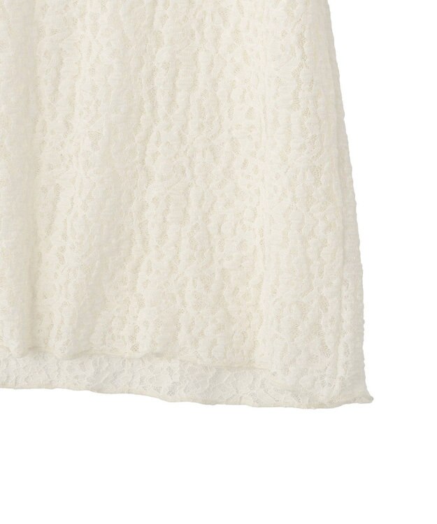 YECCA VECCA 5分袖レースシアートップス Ivory