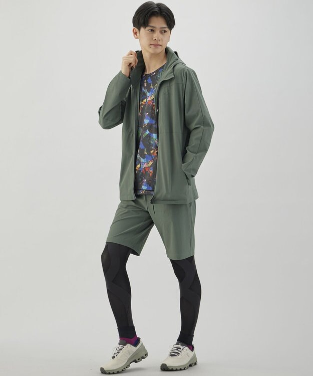 CW-X 【MEN】 CW-X トップス ジャケット 長袖 はっ水(本体) UVカット率90%以上(本体) フード付き メンズ DWO549 /ワコール オリーブ