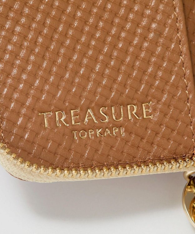 TOPKAPI 【TREASURE TOPKAPI】クロスエンボス レザー キーケース キャメル