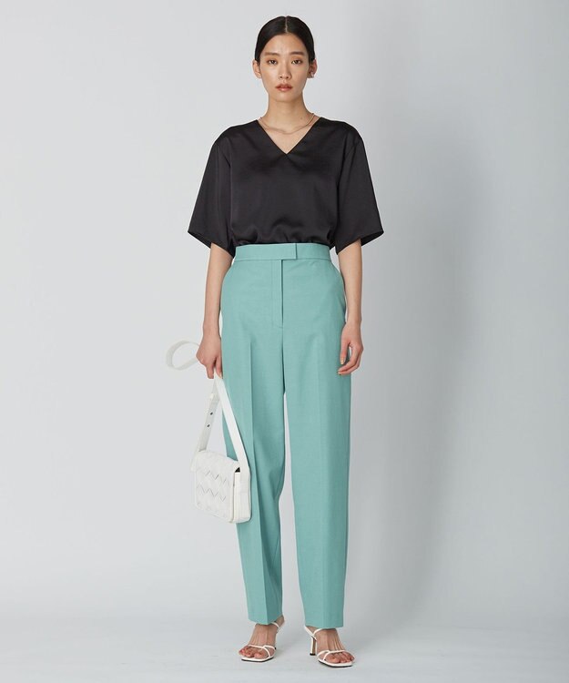 ICB 【洗える】 LooseWeave ワイドストレートパンツ ジェイド系