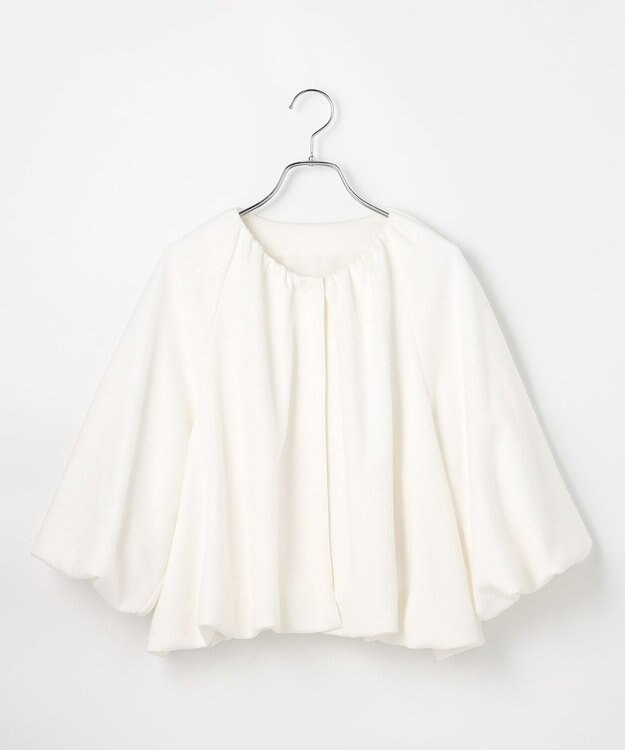 #Newans 【セレモニーにも/洗濯機可】バルーンヘムライトブルゾン​ ホワイト