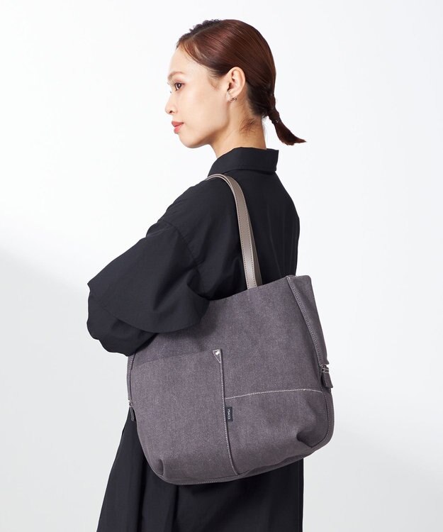 Y'SACCS デニムトートバッグ　Mサイズ グレー