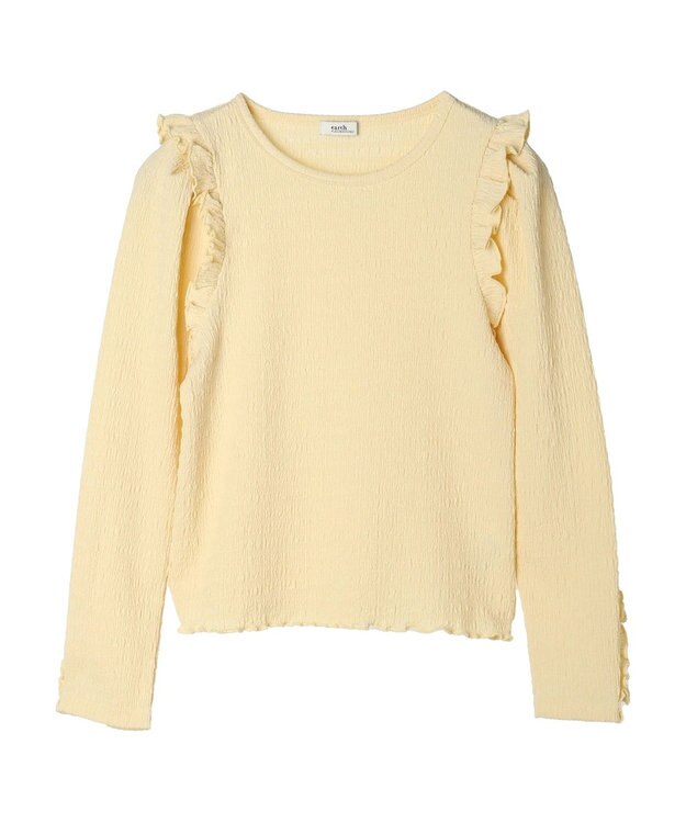 earth music&ecology シャーリングカットプルオーバー Yellow