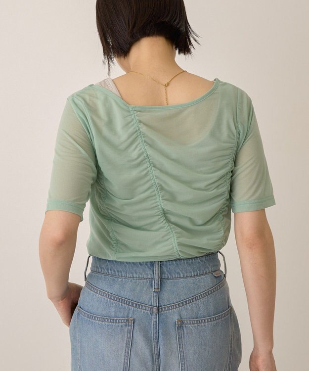 AMERICAN HOLIC 【2点SET】アシメシアーT＋ラメインナー Mint