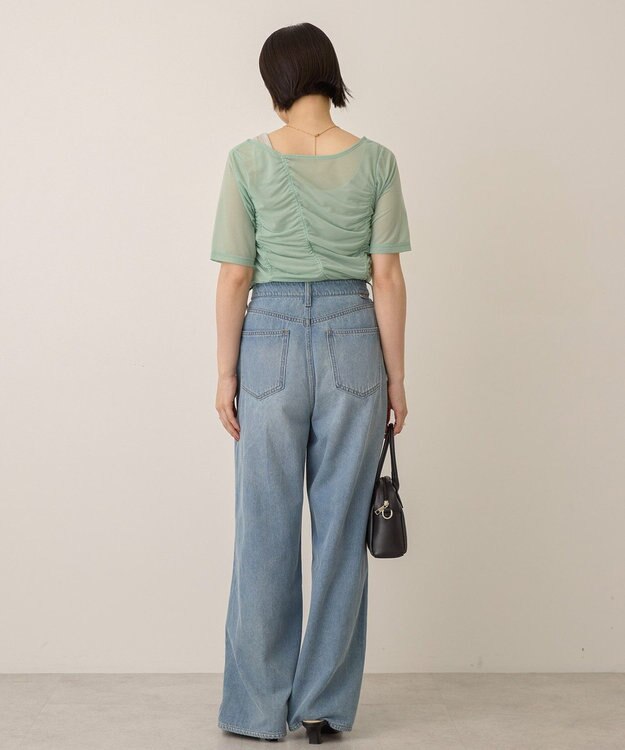 AMERICAN HOLIC 【2点SET】アシメシアーT＋ラメインナー Mint