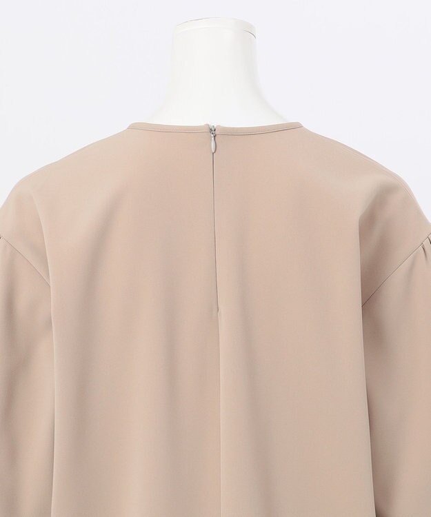 23区 【エステータ】コットンダブルクロス 長袖ブラウス グレージュ系