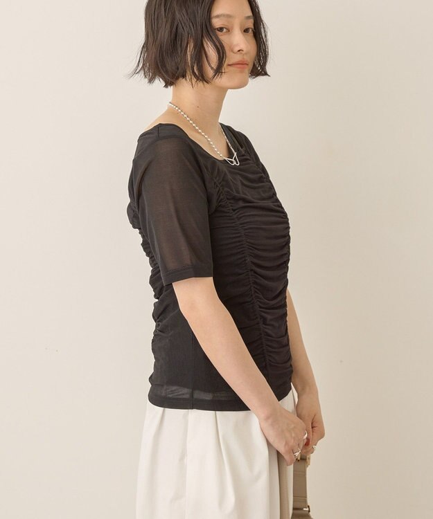 AMERICAN HOLIC 【2点SET】アシメシアーT＋ラメインナー Black