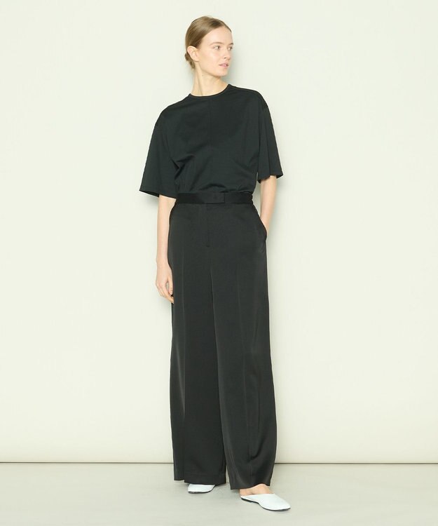 JOSEPH 【洗える】ドレーピーベネシャン　ワイドトラウザーズ Black