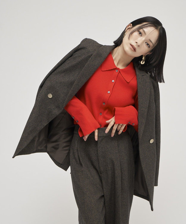 尾崎紗代子×YECCA VECCA】ツイードテーラードジャケット / YECCA VECCA