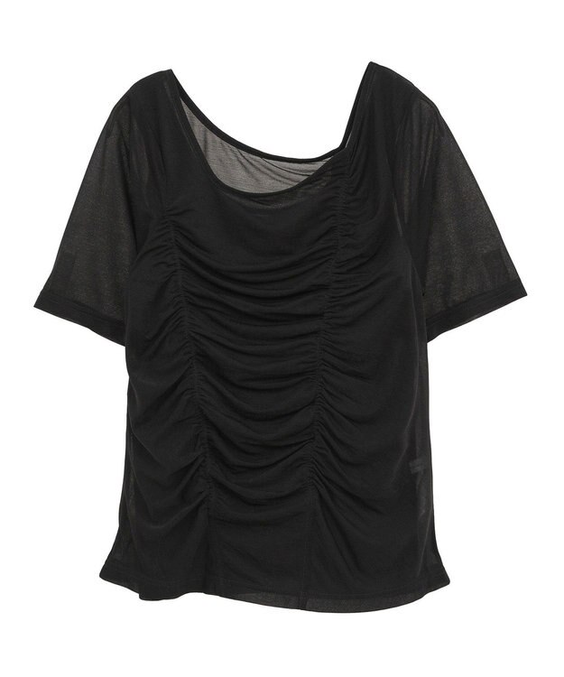 AMERICAN HOLIC 【2点SET】アシメシアーT＋ラメインナー Black