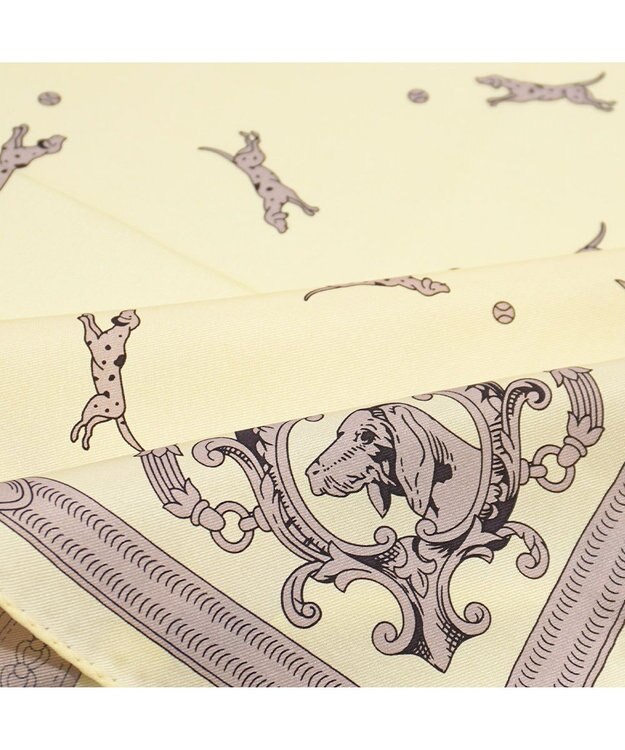 Marca 【Marcaオリジナル】ドッグ 小判 シルクツイル スカーフ クリーム