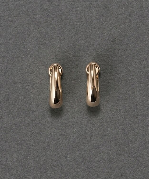 Phoebe 〈金属アレルギー対応〉スキニードロップフープワンタッチピアス　シャンパンゴールド/ニッケルフリー シャンパンゴールド