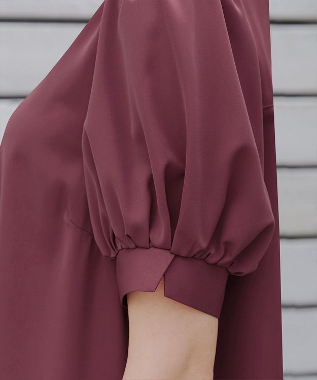 Tiaclasse 【洗える・XSサイズ】裾切替マーメイドフレアワンピース ディープピンク