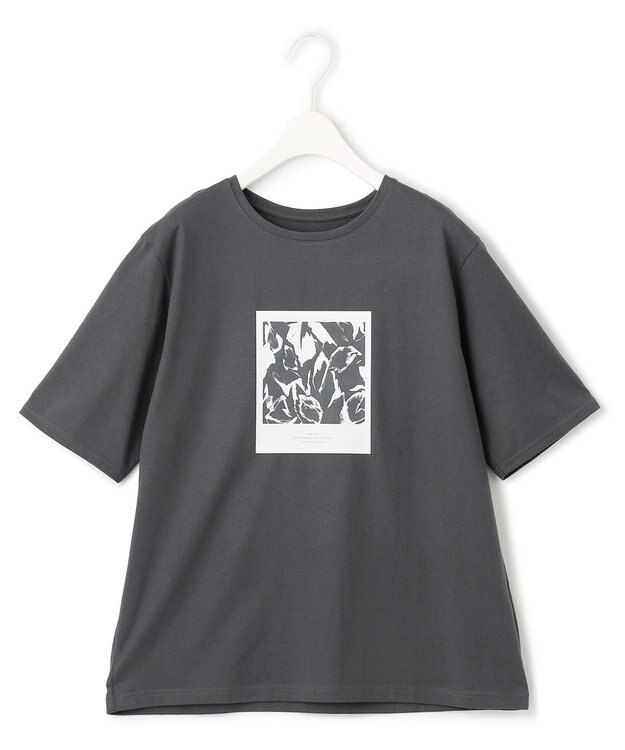 ICB 【洗える】 ロゴTEE カットソー チャコール系