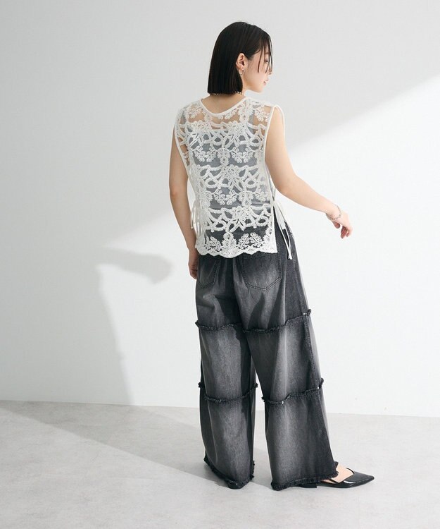 Green Parks ・ＥＬＥＮＣＡＲＥ　ＤＵＥ　２ｗａｙレースベスト Off White