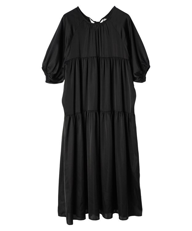 Green Parks armonia．ティアード切り替えワンピース Black