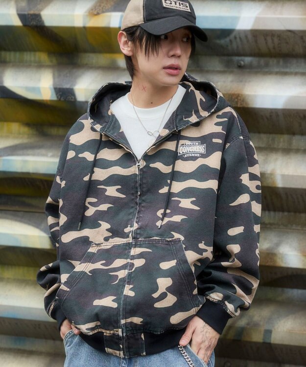 WEGO ワーカーズフードブルゾン 柄1