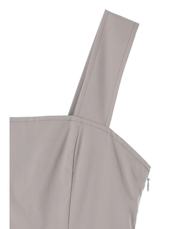 earth music&ecology ステッチジャンドレ Gray Beige