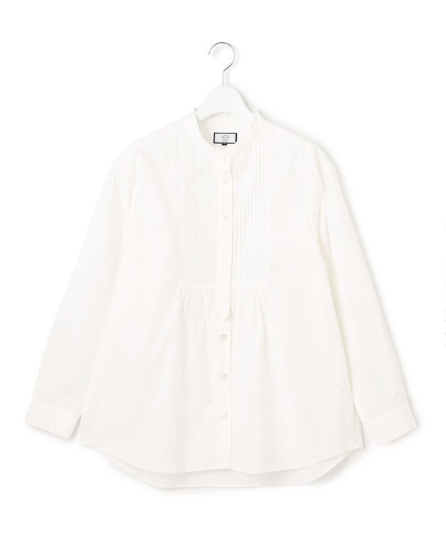 J.PRESS YORK STREET 【WOMEN】コットンタイプライターストライプ ブラウス アイボリー系