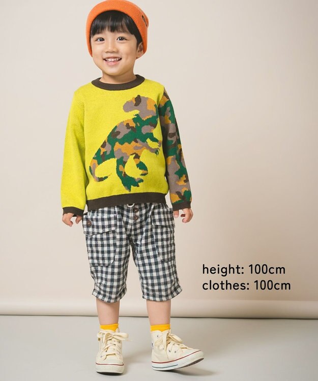 ami amie 恐竜カモフラプルオーバー 85cm～130cm グリーン