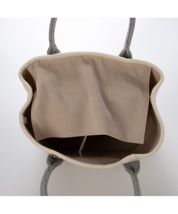 UNBILLION カシュカシュ cachechche / メルトン風パーテーショントート グレーミックス