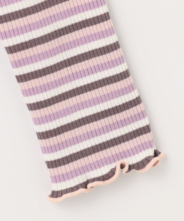 ANY KIDS リボン テレコボーダー Ｔシャツ ピンク系