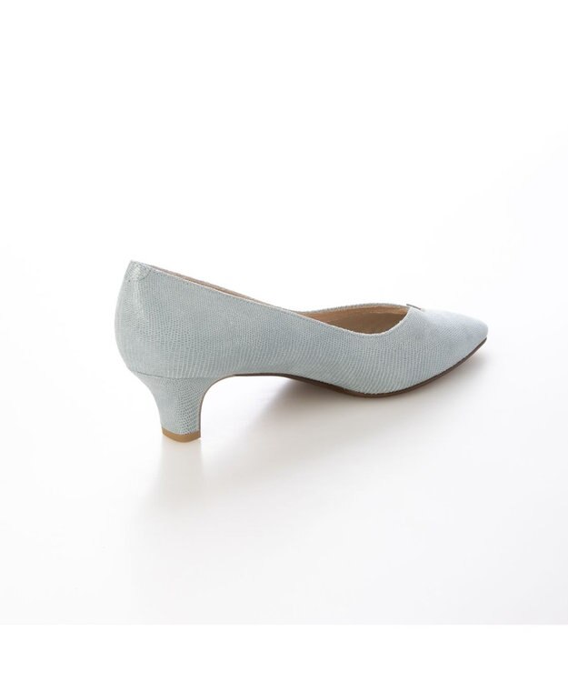 Riz raffinee <Riz raffinee>Vカットリザードプリントパンプス ライトブルーカタオシ