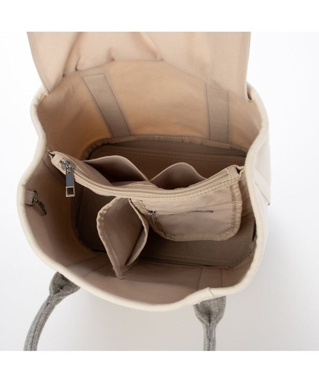 UNBILLION カシュカシュ cachechche / メルトン風パーテーショントート グレーミックス