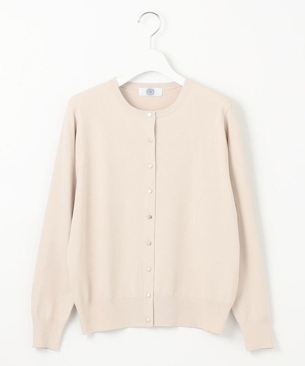 J.PRESS LADIES L 【洗える】 レーヨンエリートストレッチ カーディガン ベージュ系