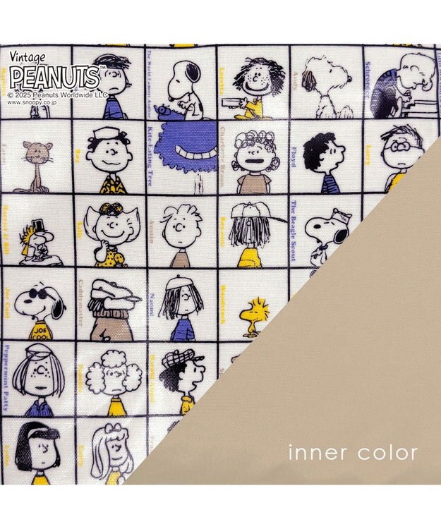 ROOTOTE 8430【スヌーピー】IP.A4アーキャトル.ラミネート.ピーナッツ-0L 02：75周年ブロック